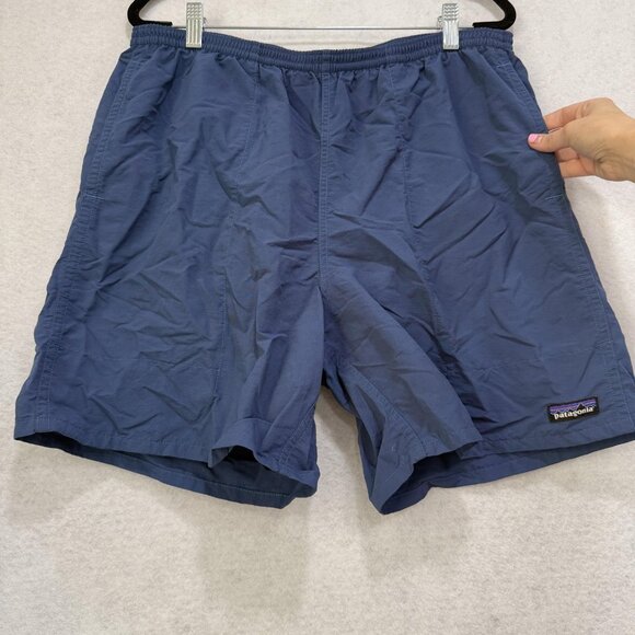 Patagonia Baggies Shorts Mens Large Blue Nylon Swim Trunks Fast Dry Drawstring - Picture 7 of 13